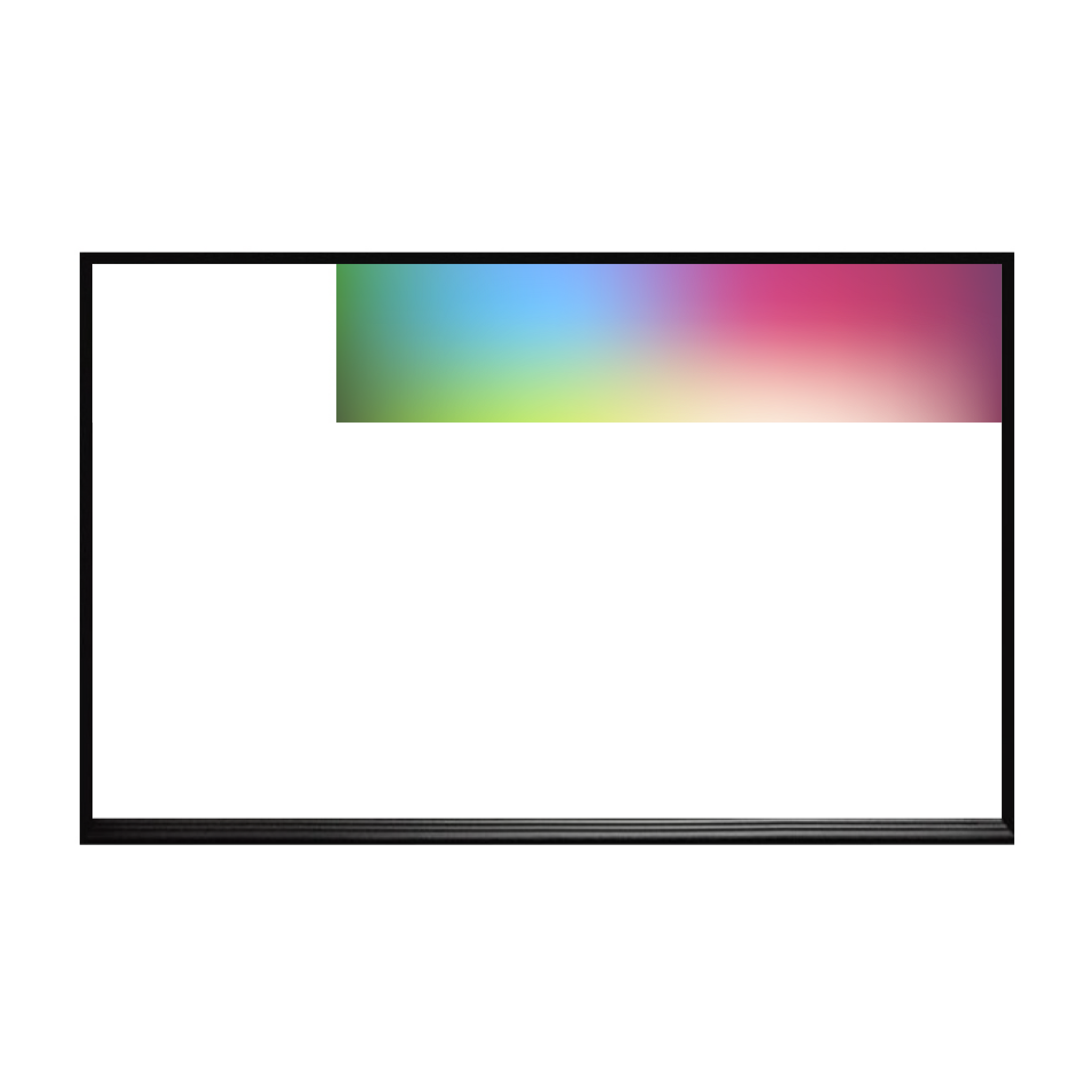 Graphic Bar Ebony Aluminum Frame | Custom Printed Landscape Magnetic Whiteboard