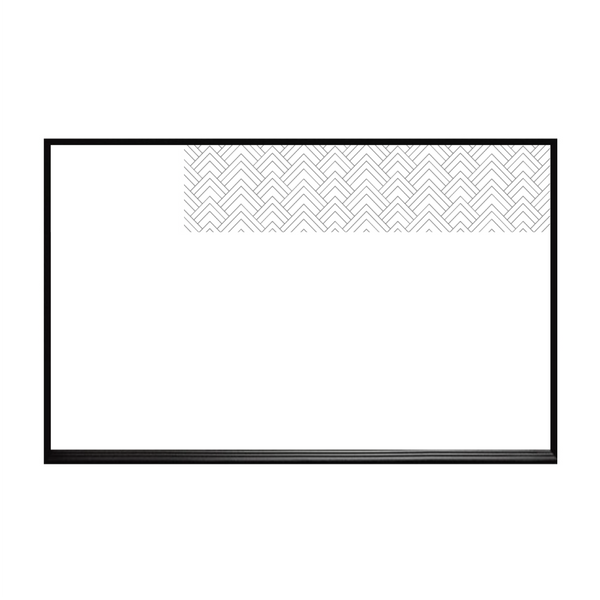 Graphic Bar Ebony Aluminum Frame | Custom Printed Landscape Non-Magnetic Whiteboard