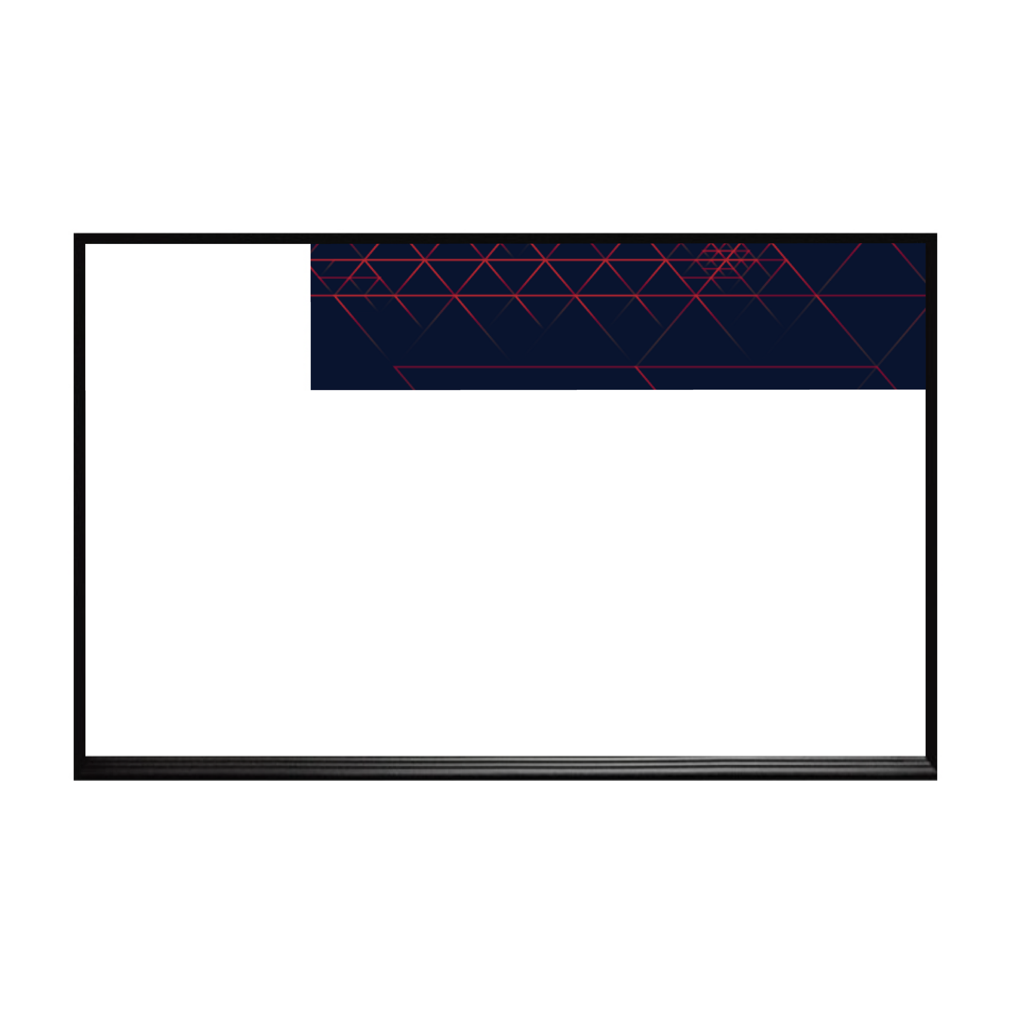 Graphic Bar Ebony Aluminum Frame | Custom Printed Landscape Magnetic Whiteboard