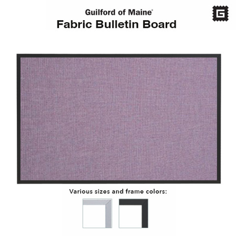 Lilac | Fabric Bulletin Board with Aluminum Frame