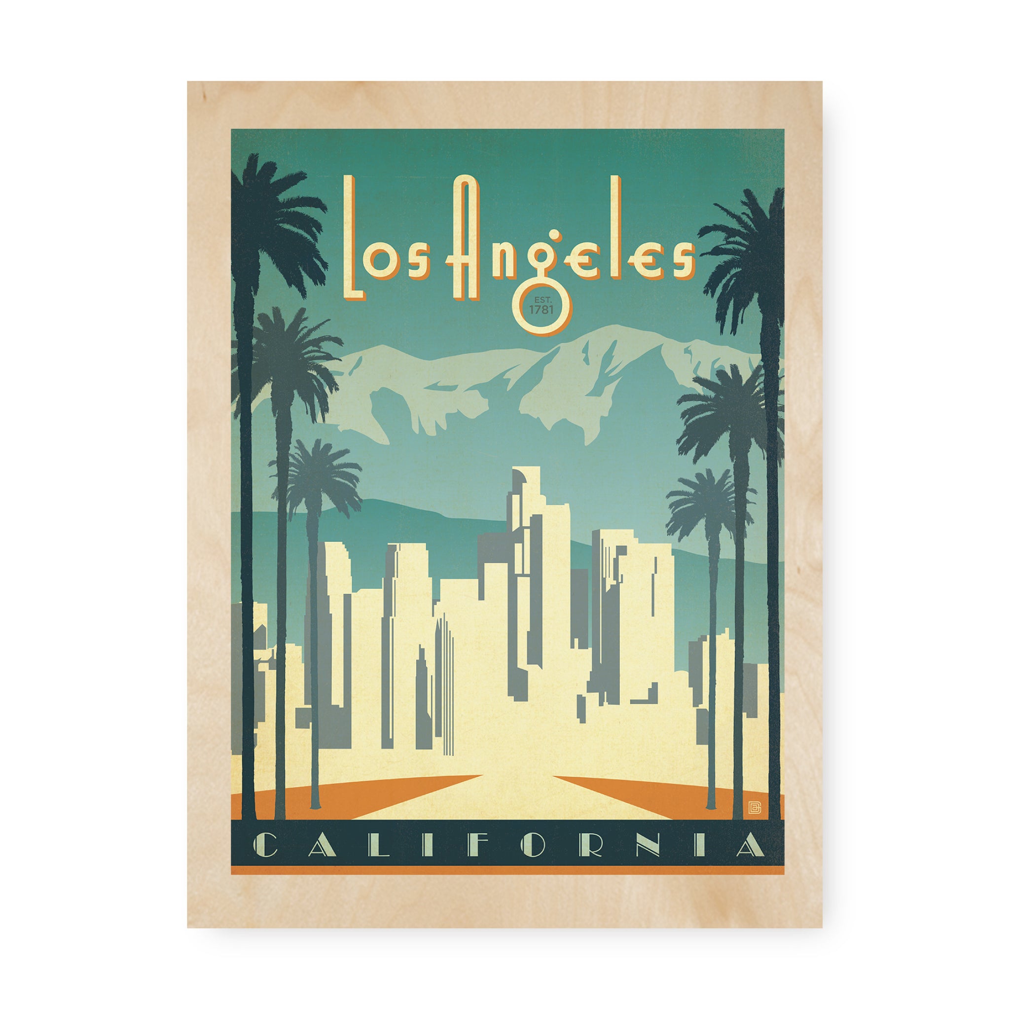 Los Angeles | Graphic Wood Print