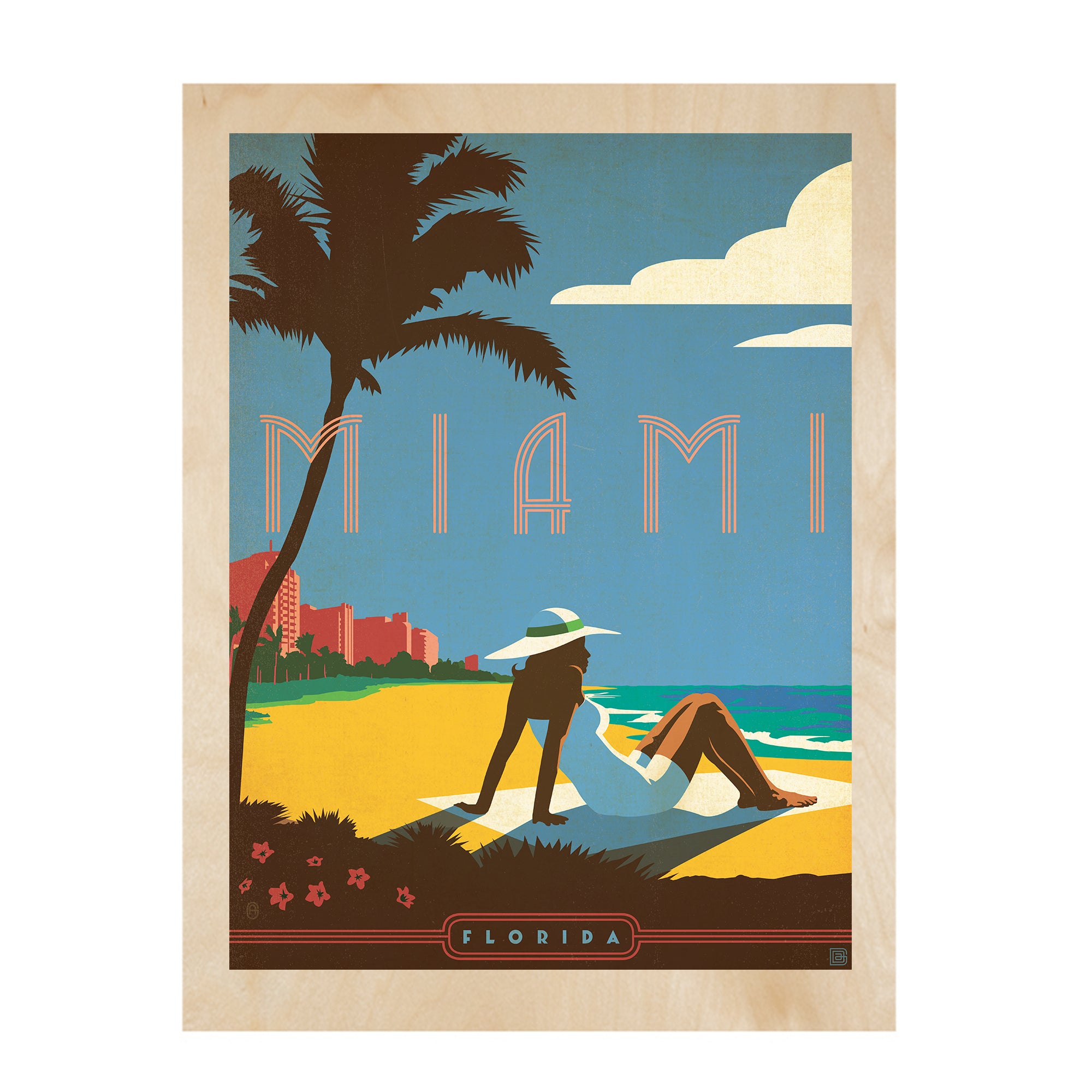 Miami | Graphic Wood Print