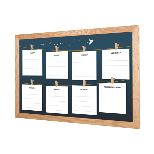 Daily Notes Weekly Planner | Wood Frame Landscape