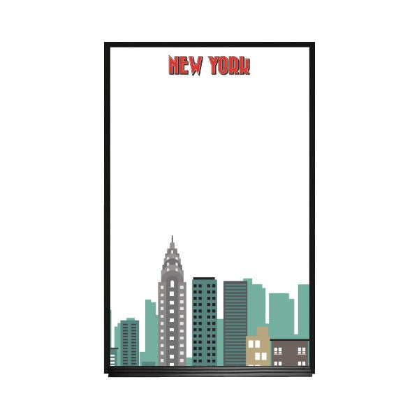 New York City Skyline | Ebony Aluminum Frame Portrait