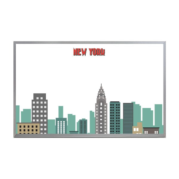 New York City Skyline | Satin Aluminum Frame Landscape