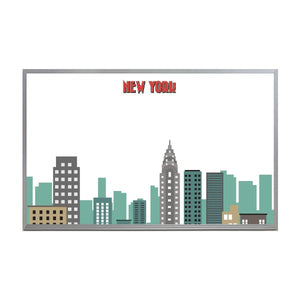 New York City Skyline | Satin Aluminum Frame Landscape