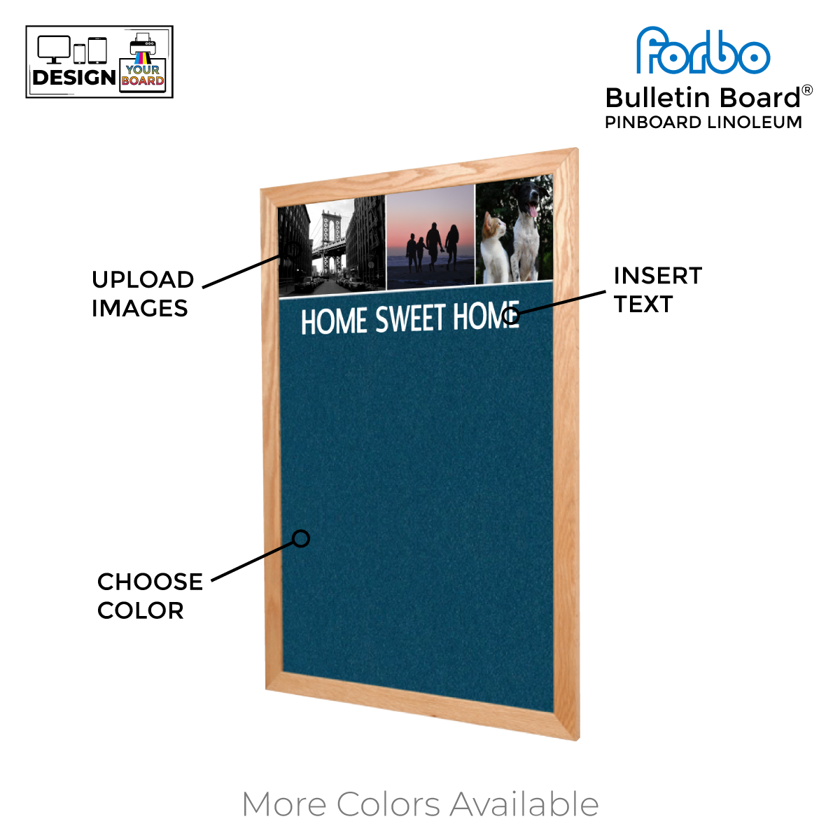 Photo Collage Wood Frame | FORBO Cork Custom Printed Portrait Board ...