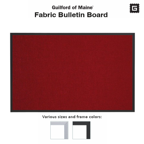 Red | Fabric Bulletin Board with Aluminum Frame