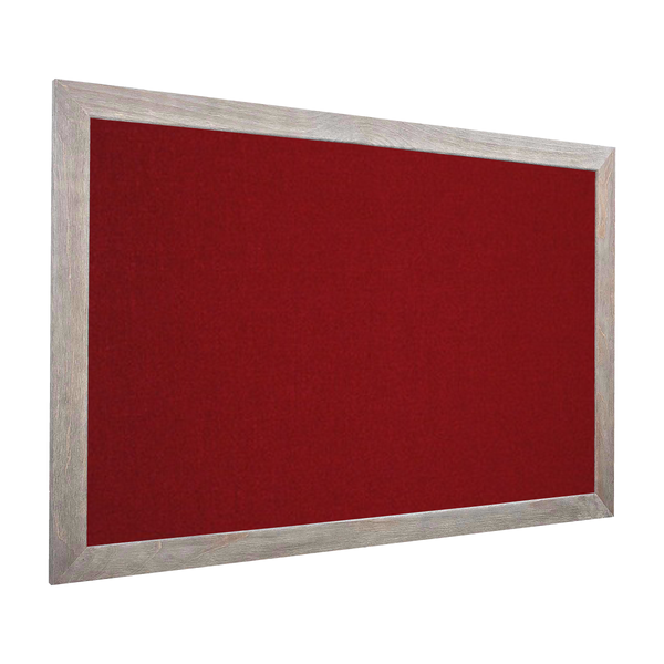 Red | Fabric Bulletin Board with Wood Frame