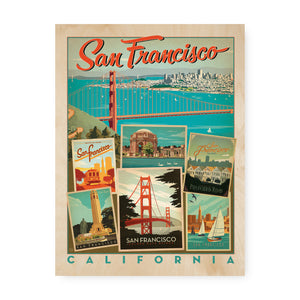 San Francisco | Graphic Wood Print