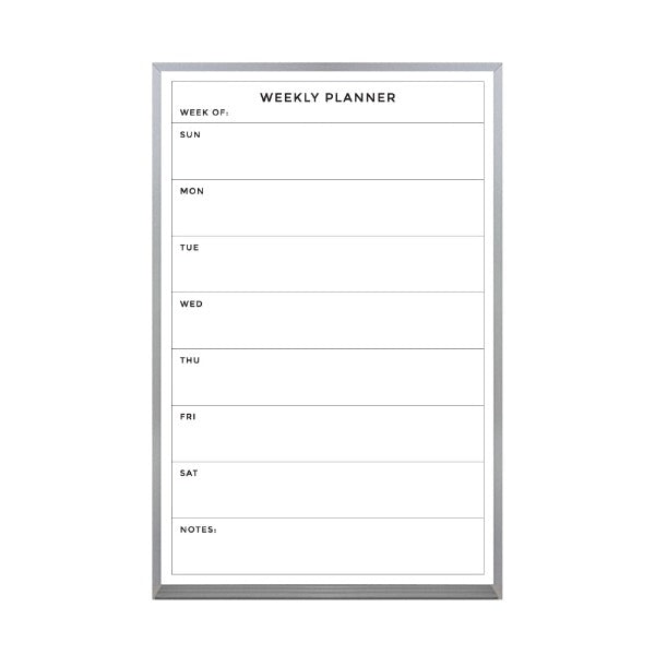 Weekly Planner | Satin Aluminum Frame Portrait Lam-Rite – New York Blackboard weekly-planner-satin-aluminum-frame-portrait-lam-rite-new-york-blackboard