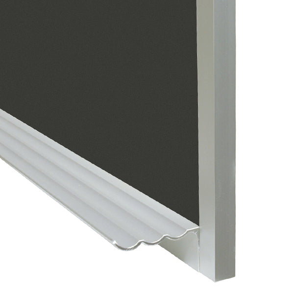 Satin Aluminum Frame | Standard Tray & Display Rail Chalkboard