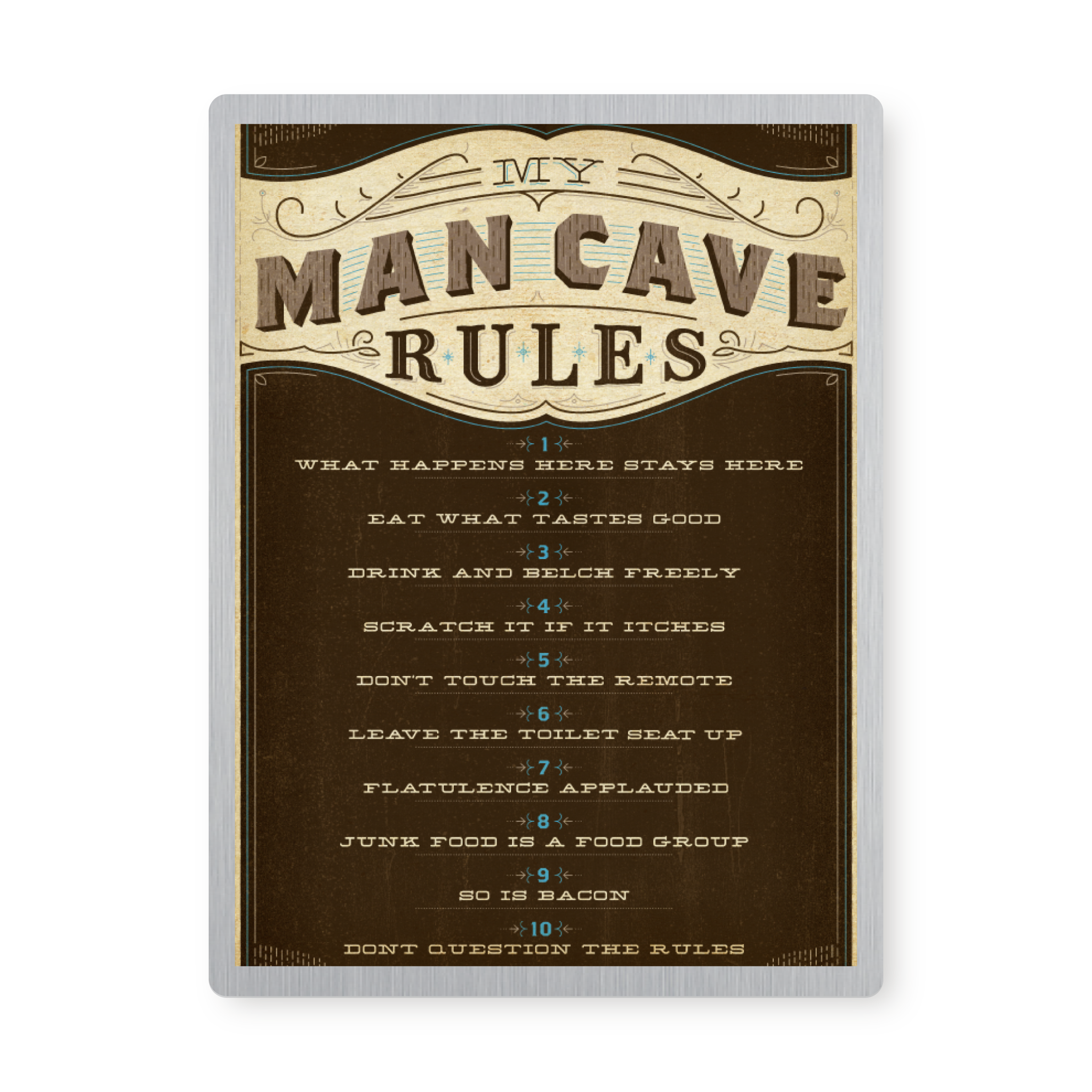 Man Cave | Graphic Metal Print
