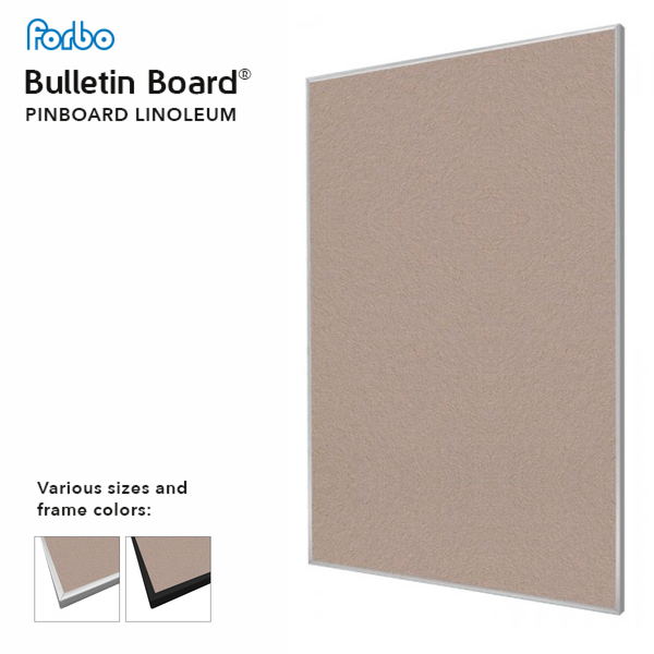 Brown Rice | Portrait FORBO Bulletin Board with Minimalist Frame