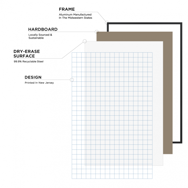 Modern Architecture Weekly Planner | Ebony Aluminum Frame Portrait
