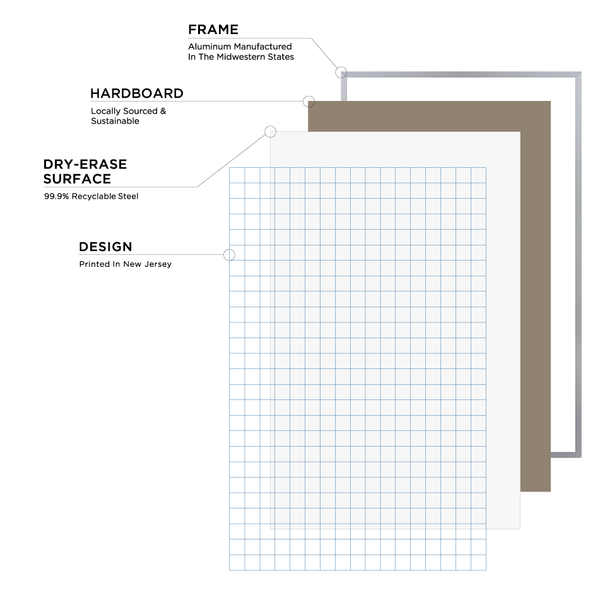 Modern Architecture Weekly Planner | Satin Aluminum Frame Portrait