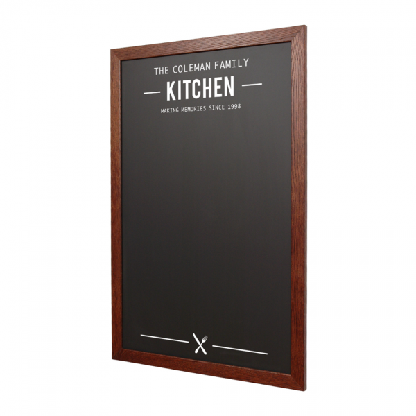 Kitchen Logo Wood Frame | Custom Printed Portrait Lam-Rite Chalkboard