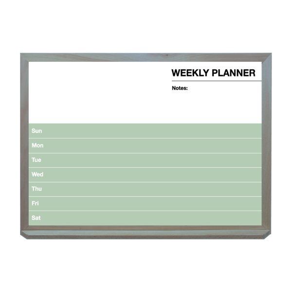 Weekly Planner Barnwood Frame | Custom Printed Landscape Magnetic Whiteboard