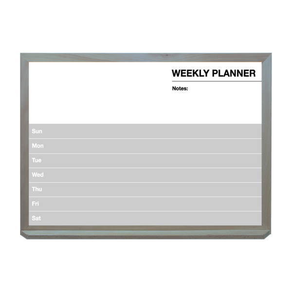 Weekly Planner Barnwood Frame | Custom Printed Landscape Magnetic Whiteboard