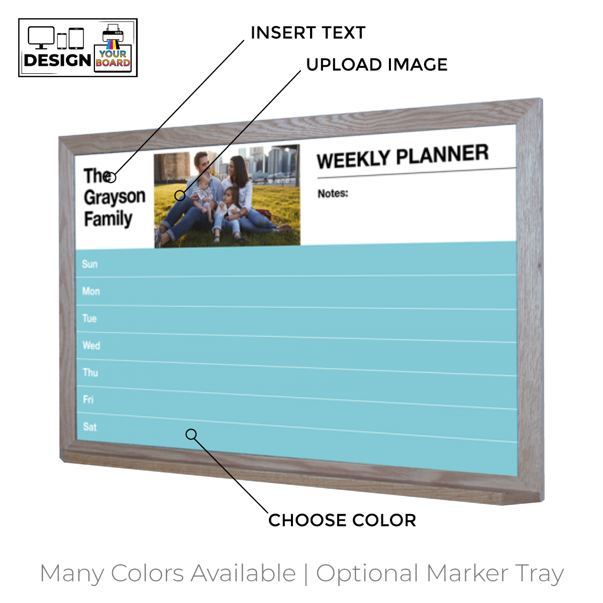 Planner Paper Design Frame Weekly Planner Barnwood Frame | Custom Printed Landscape Non-Magnetic ...