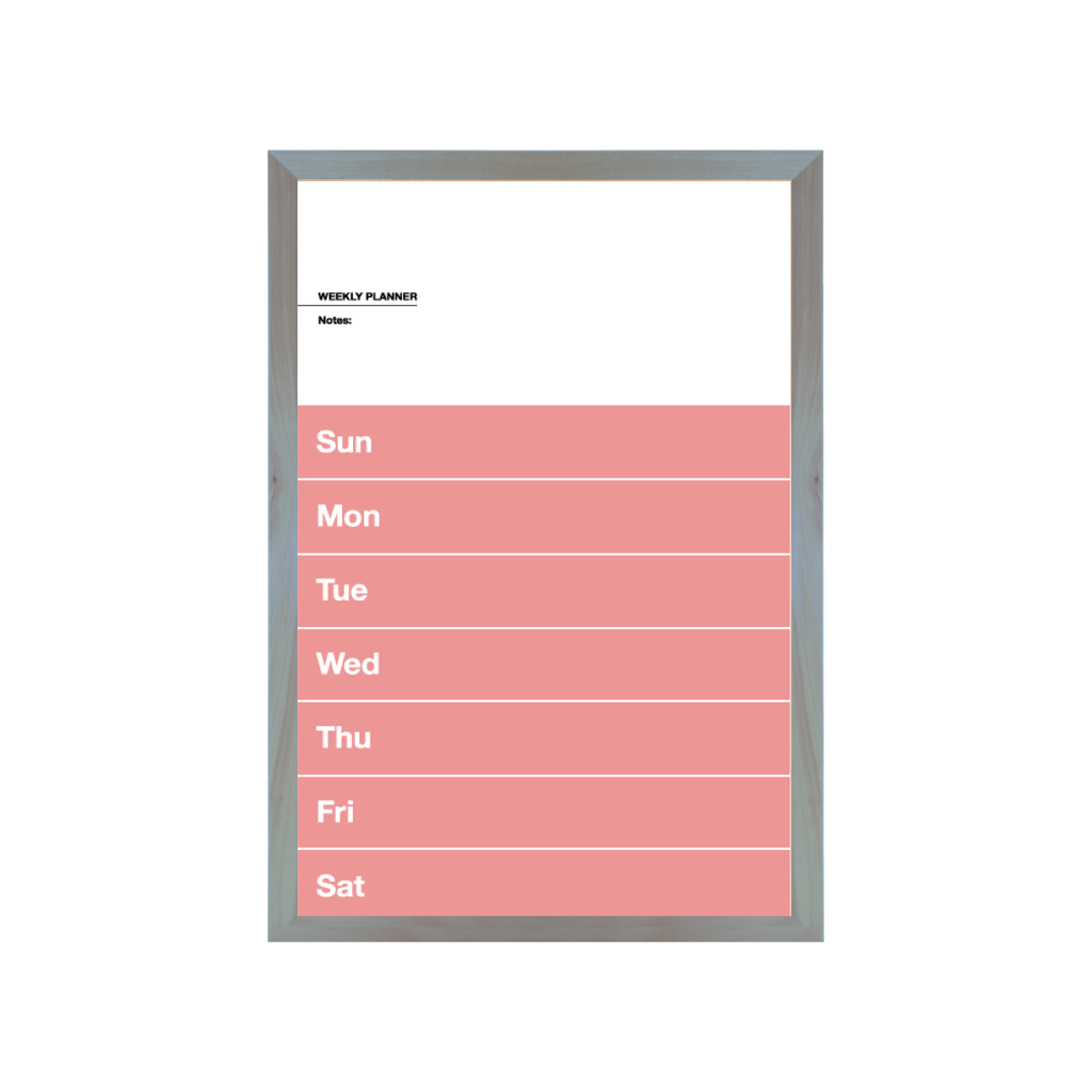 Planner Paper Design Frame Weekly Planner Barnwood Frame | Custom Printed Portrait Magnetic White ...