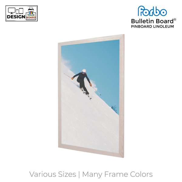 Wood Frame | Custom Printed Portrait FORBO Cork Bulletin Board