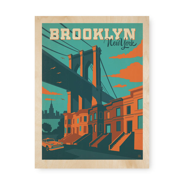 Brooklyn | Graphic Wood Print