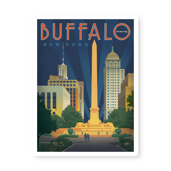 Buffalo | Graphic Metal Print
