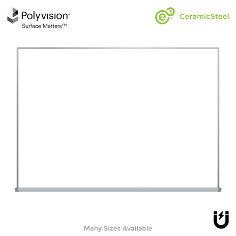 Satin Aluminum Frame | 5' High Box Tray Whiteboard