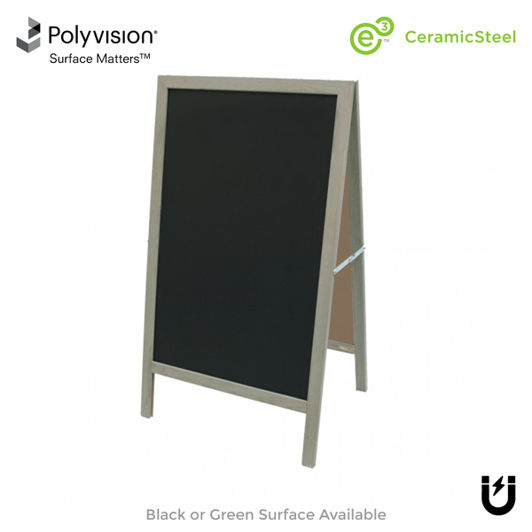 Smoked Gray A-Frame | Ceramic Steel Chalkboard