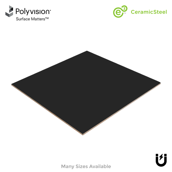 Unframed Panel | Ceramic Steel Black Chalkboard