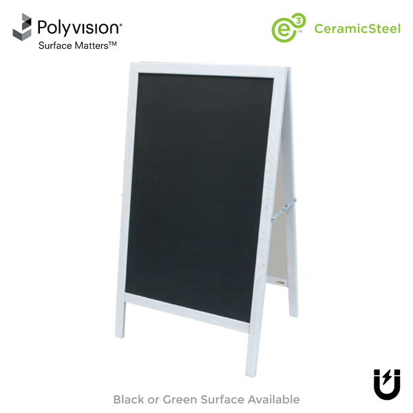 White Oak A-Frame | Ceramic Steel Chalkboard