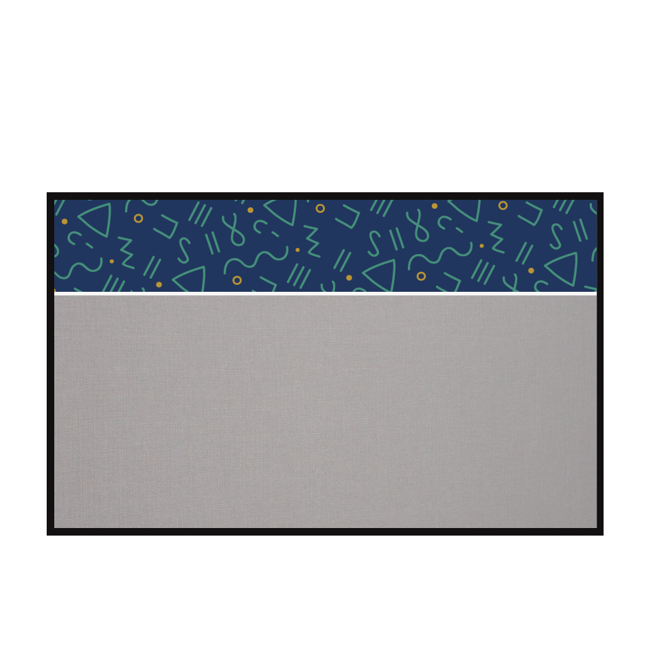 Graphic Bar Ebony Aluminum Frame | FORBO Cork Custom Printed Landscape Board