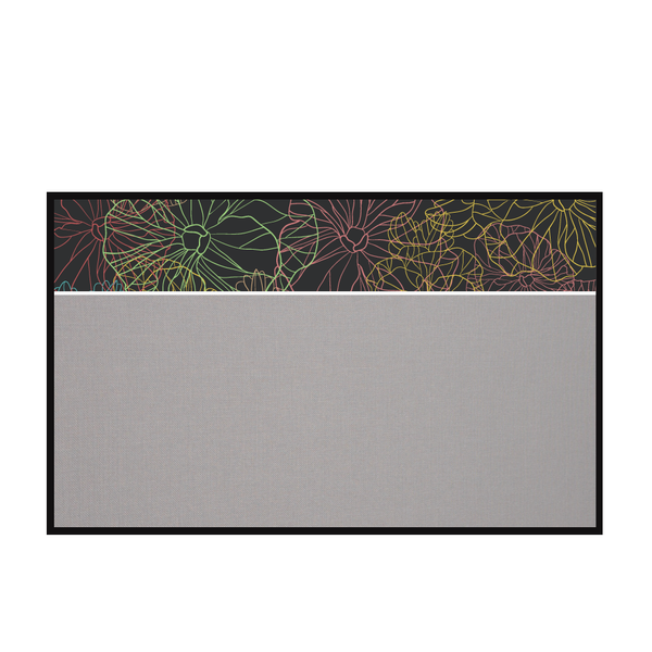 Graphic Bar Ebony Aluminum Frame | FORBO Cork Custom Printed Landscape Board