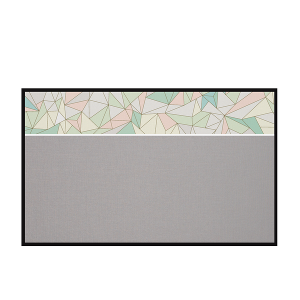 Graphic Bar Ebony Aluminum Frame | Fabric Custom Printed Landscape Board
