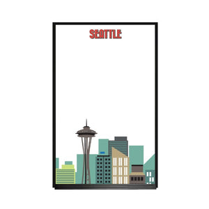 Seattle Skyline | Ebony Aluminum Frame Portrait