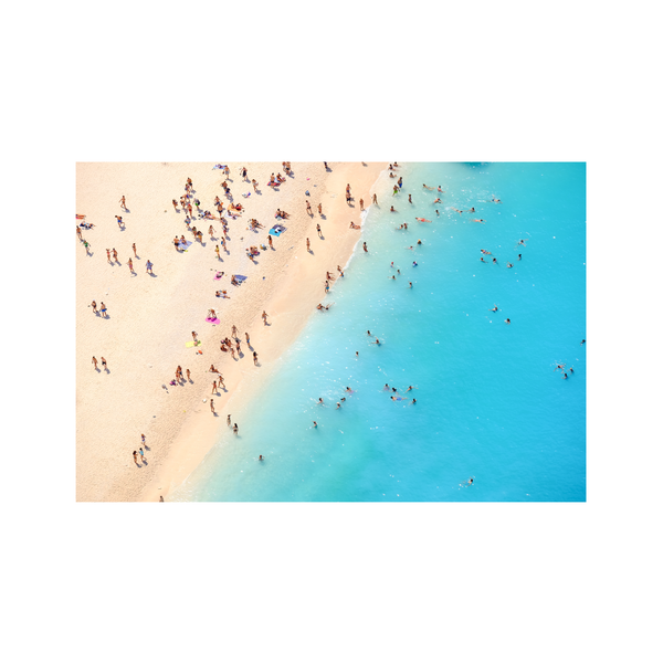 Aerial Beach | Wood Print | Landscape Wood Print Collection