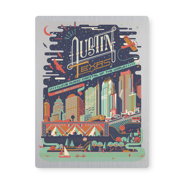 Austin | Graphic Metal Print
