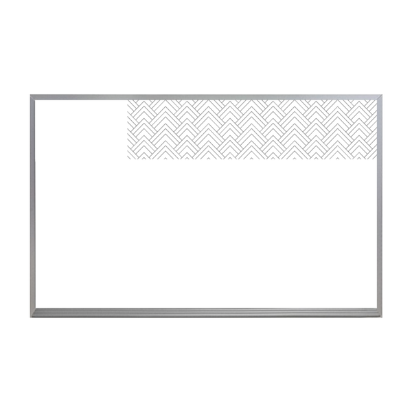 Graphic Bar Satin Aluminum Frame | Custom Printed Landscape Magnetic Whiteboard
