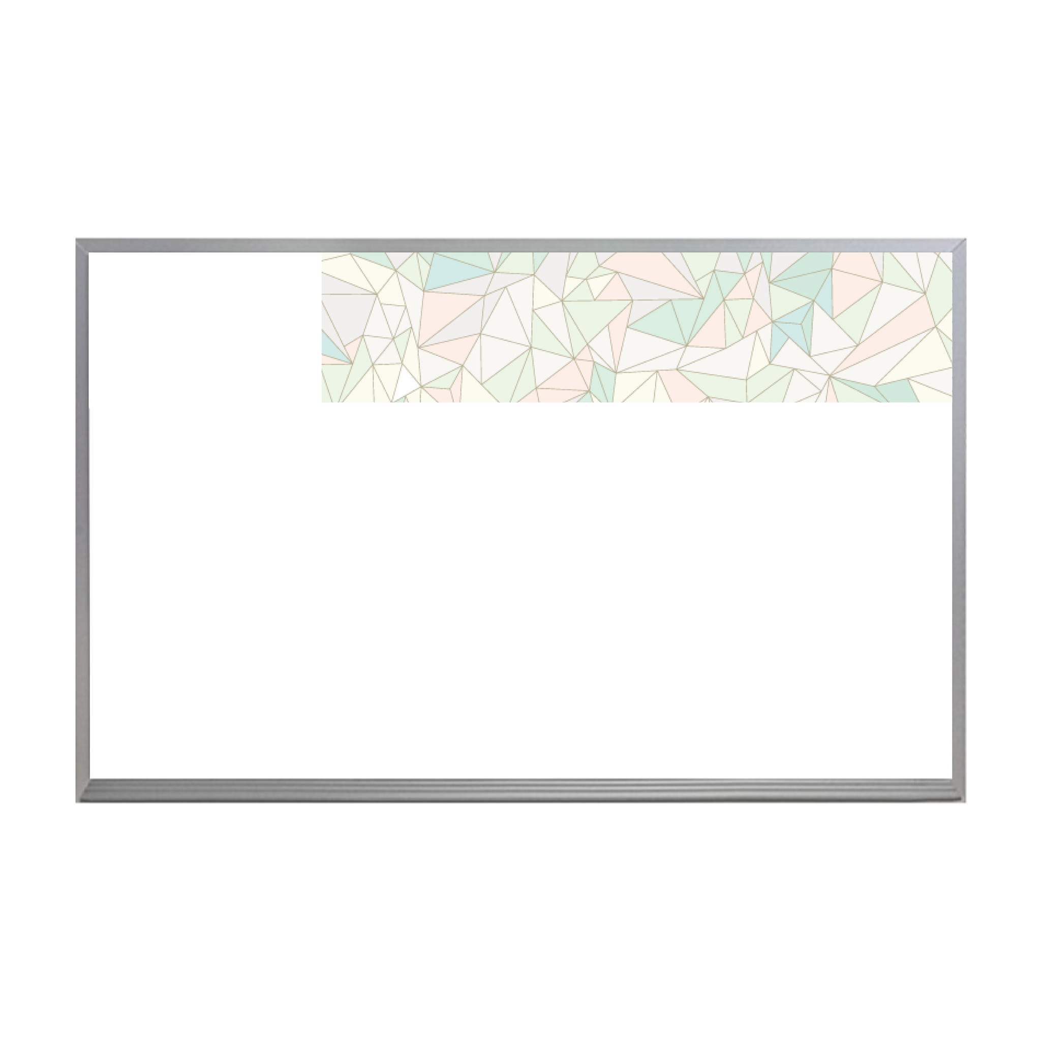Graphic Bar Satin Aluminum Frame | Custom Printed Landscape Non-Magnetic Whiteboard