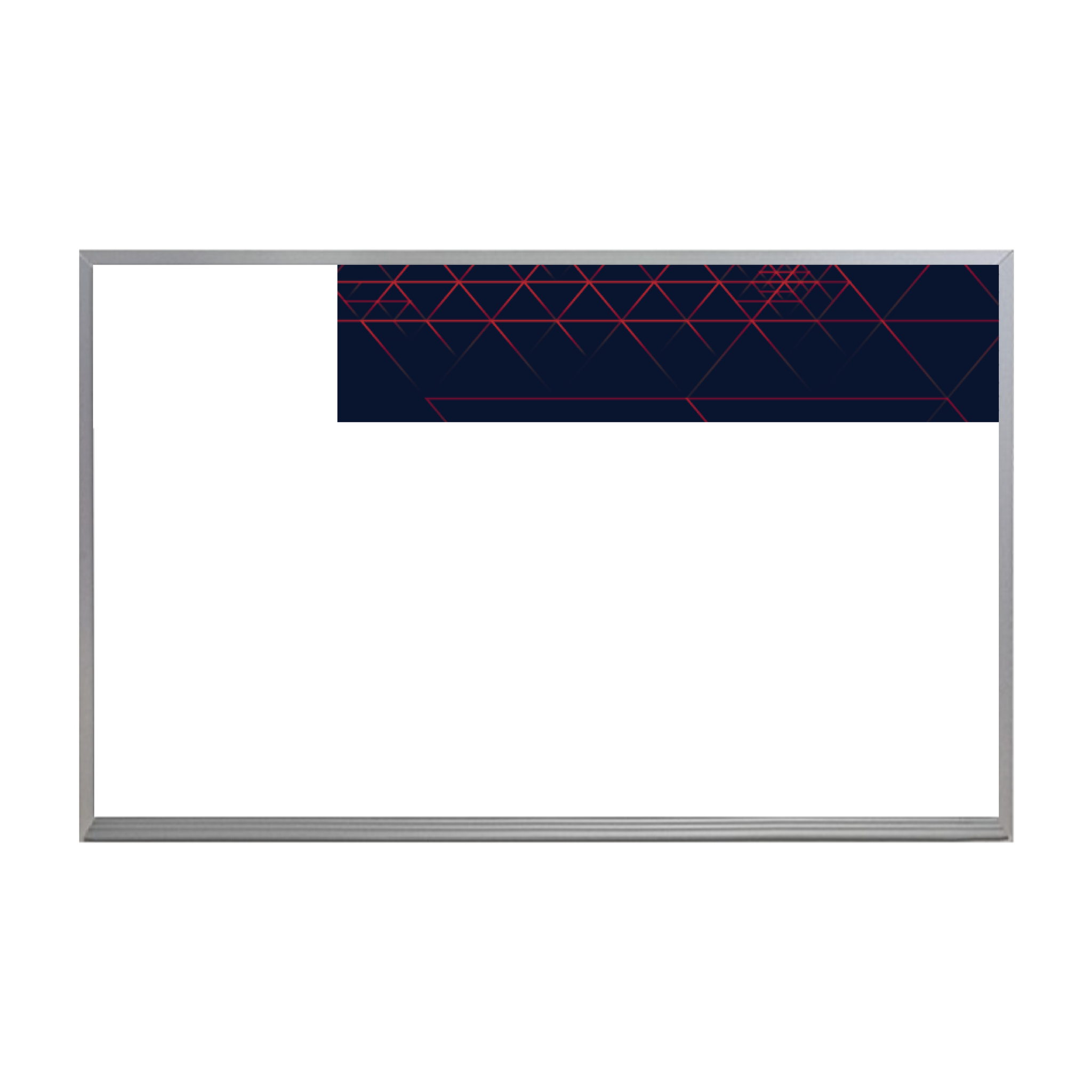 Graphic Bar Satin Aluminum Frame | Custom Printed Landscape Magnetic Whiteboard