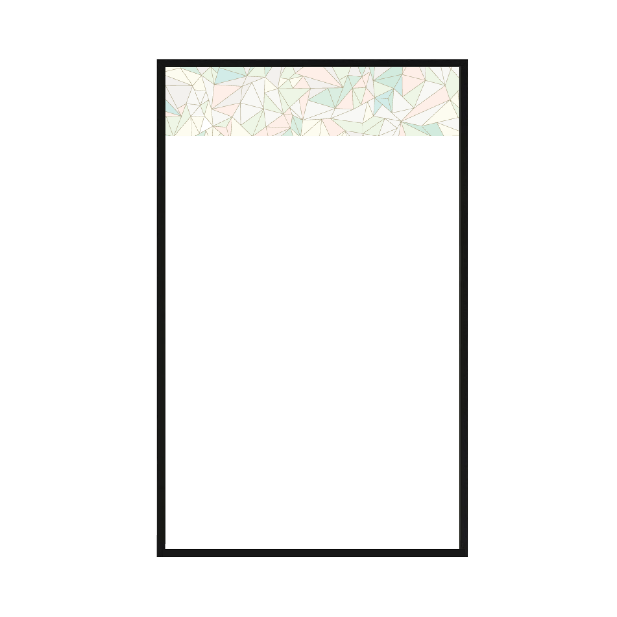 Graphic Bar Ebony Aluminum Frame | Custom Printed Portrait Magnetic Whiteboard