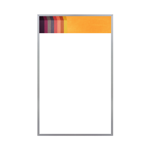 Graphic Bar Satin Aluminum Frame | Custom Printed Portrait Magnetic Whiteboard