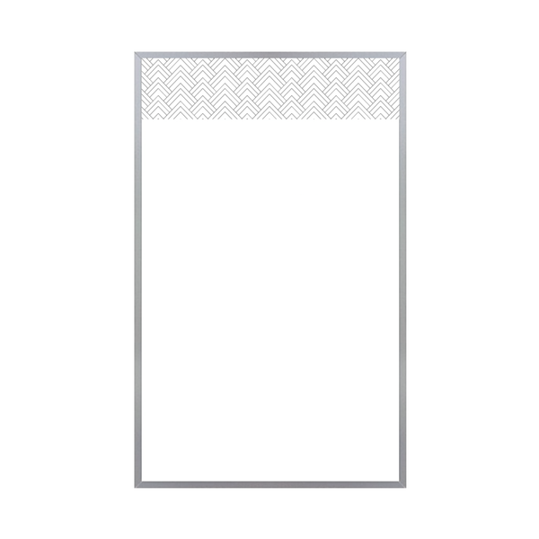 Graphic Bar Satin Aluminum Frame | Custom Printed Portrait Non-Magnetic Whiteboard