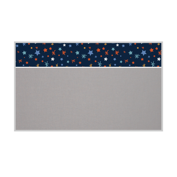 Graphic Bar Satin Aluminum Frame | Fabric Custom Printed Landscape Board