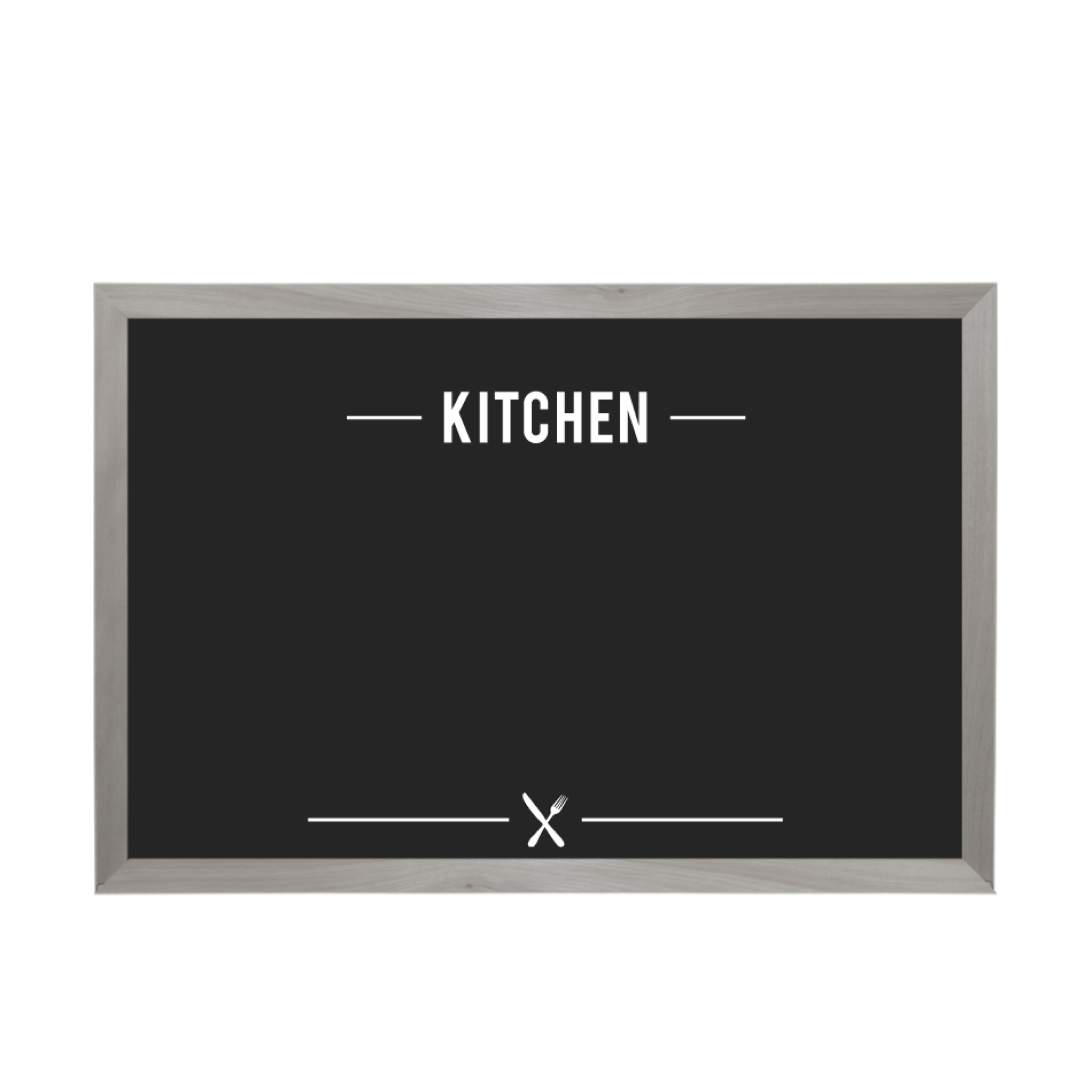 Kitchen Logo Wood Frame | Custom Printed Landscape Magnetic Steel Chalkboard
