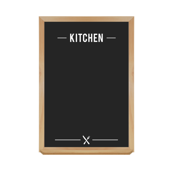Kitchen Logo Wood Frame | Custom Printed Portrait Lam-Rite Chalkboard