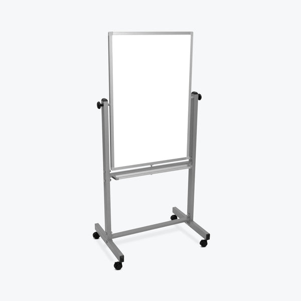 Mobile Board | Satin Aluminum Framed Double-Sided Magnetic Whiteboard