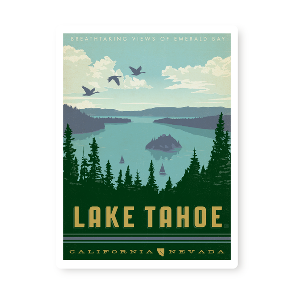 Lake Tahoe | Graphic Metal Print
