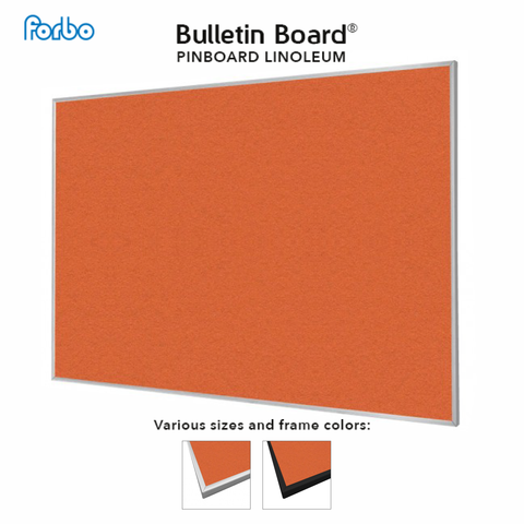 Tangerine Zest | Landscape FORBO Bulletin Board with Minimalist Frame